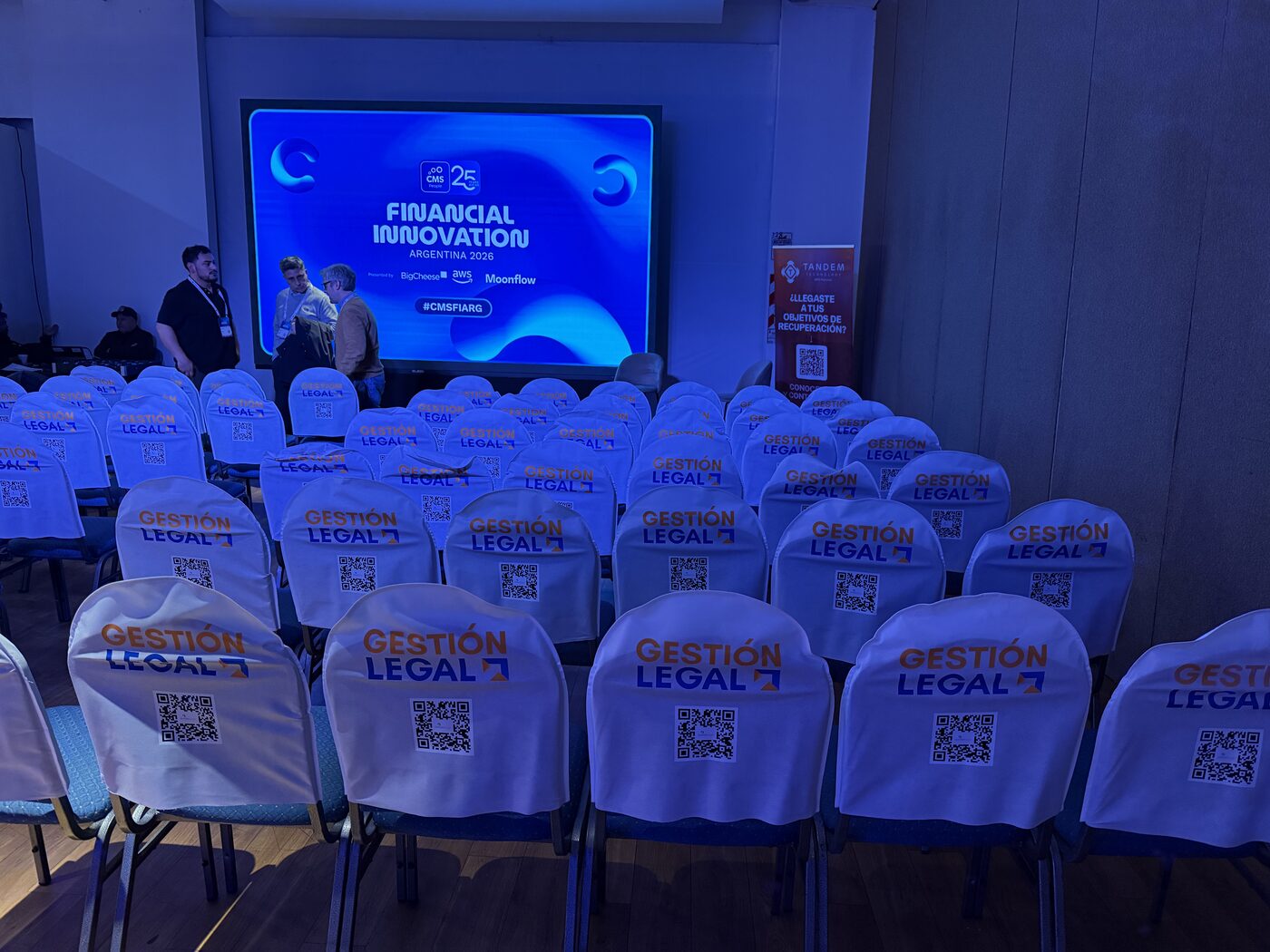 Espacio de networking del evento CMS Financial Innovation Argentina 2026